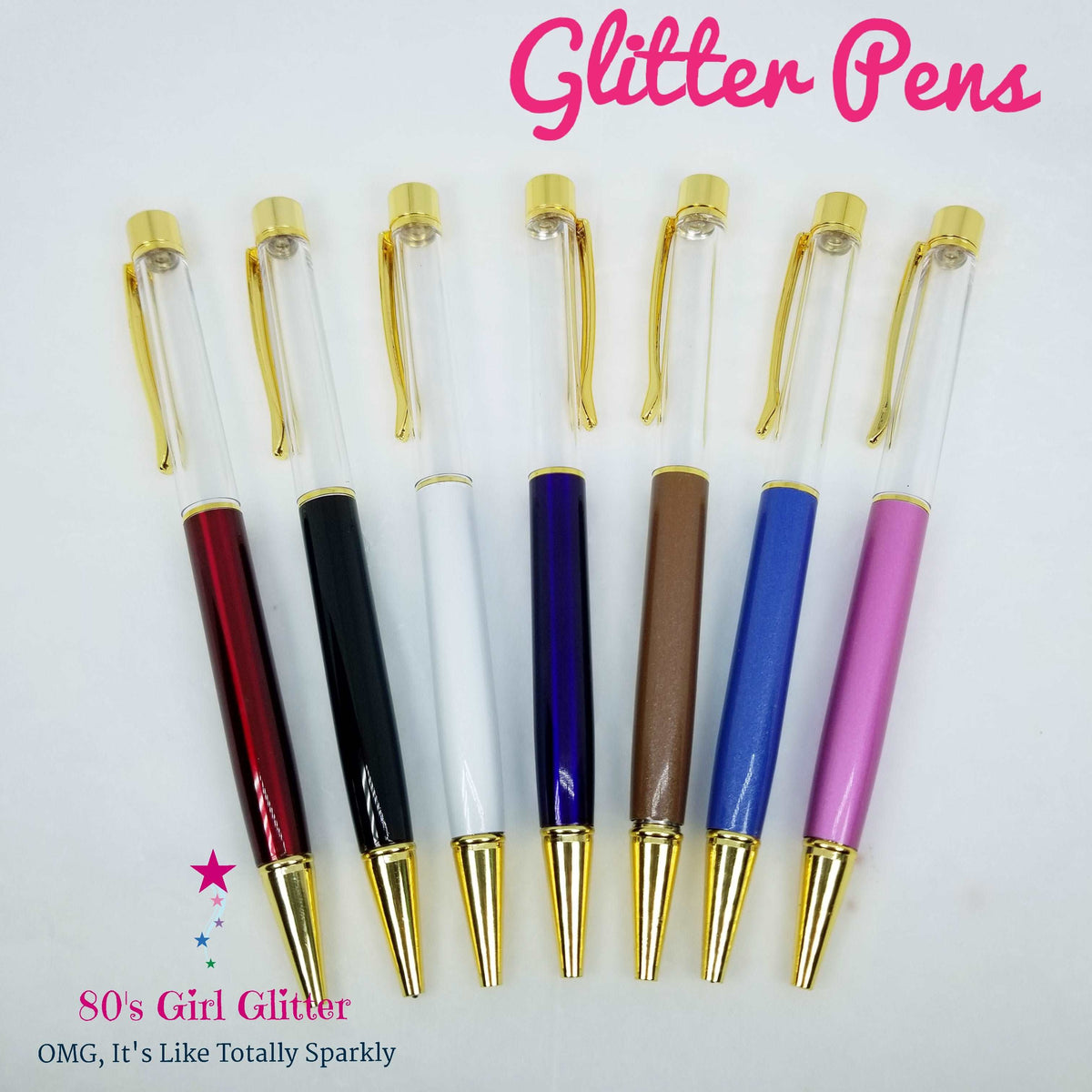 Glitter Pens - Fillable Glitter Pens – 80's Girl Glitter