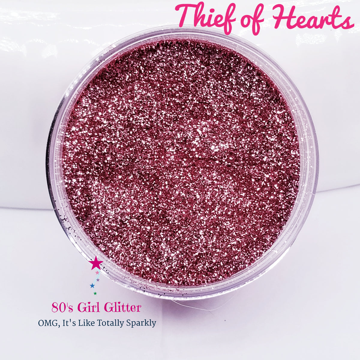 Thief of Hearts - Glitter - Pink Glitter - Dusty Pink and Silver