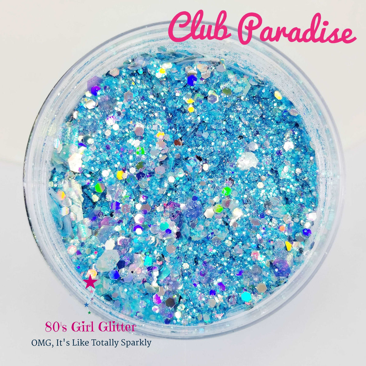 Starman - Glitter - Glitter Shapes - Blue Glitter - Blue Glitter Shape –  80's Girl Glitter