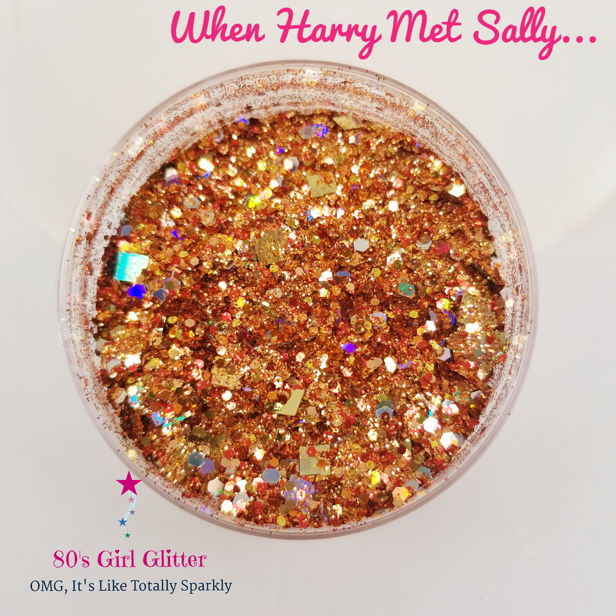 When Harry Met Sally - Glitter - Orange Glitter - Orange Chunky Hologr –  80's Girl Glitter