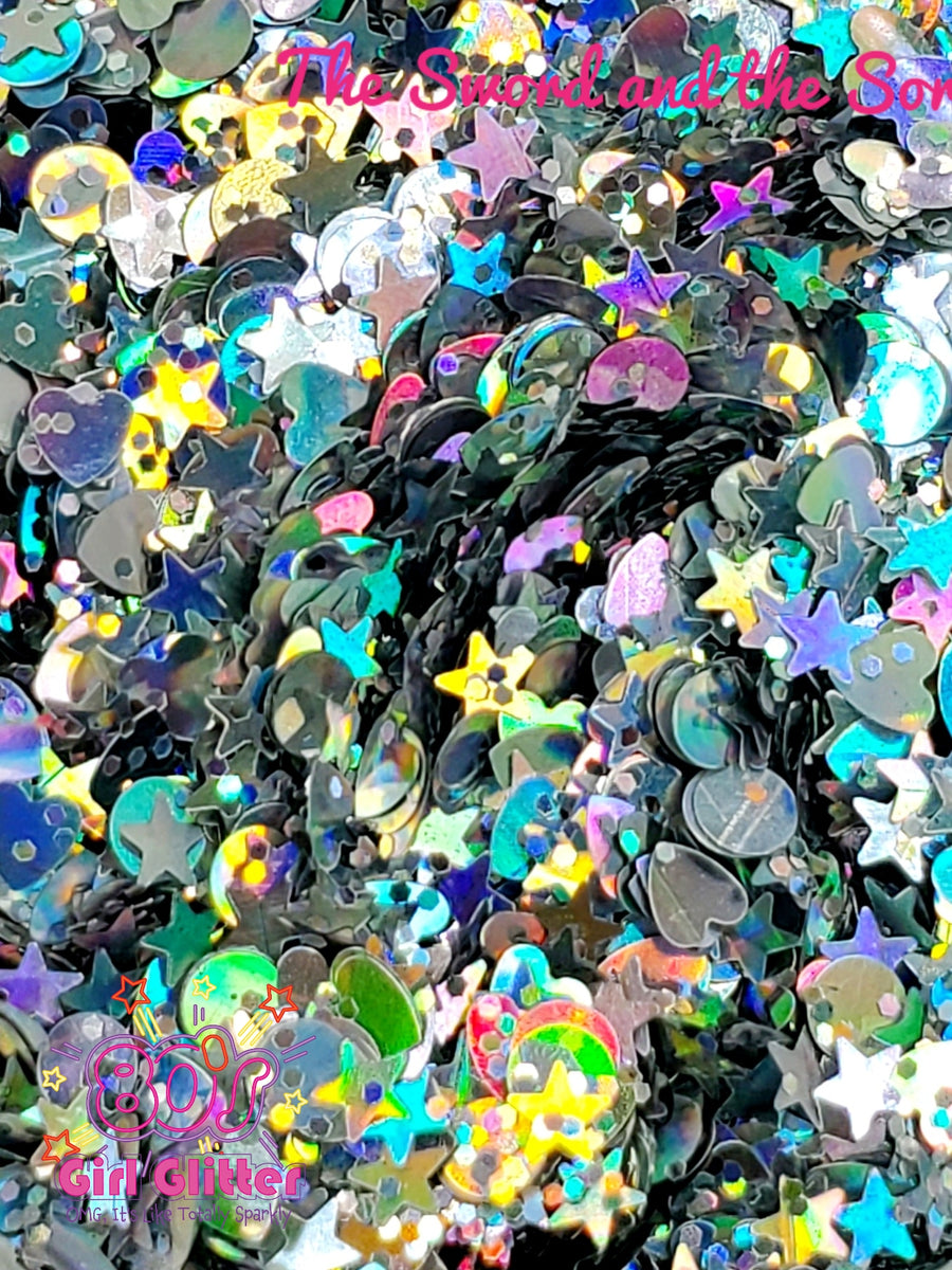 Flowers in the Attic - Glitter - Glitter Shapes - 3-D Holographic Flow –  80's Girl Glitter