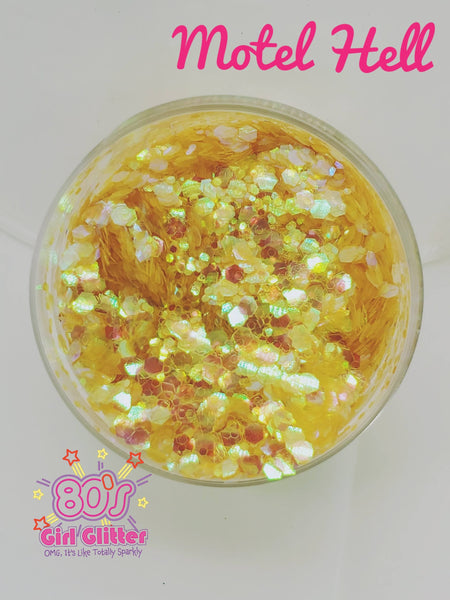 Motel Hell - Glitter - Yellow Chunky Iridescent Glitter - Yellow Glitter for Tumblers