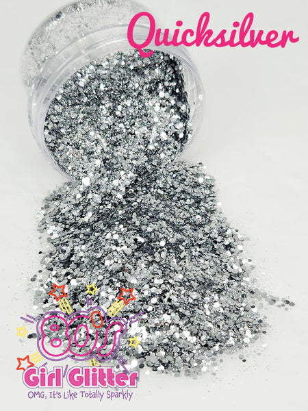 Quicksilver - Glitter - Pure Silver Metallic Chunky Glitter Mix