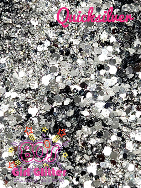 Quicksilver - Glitter - Pure Silver Metallic Chunky Glitter Mix