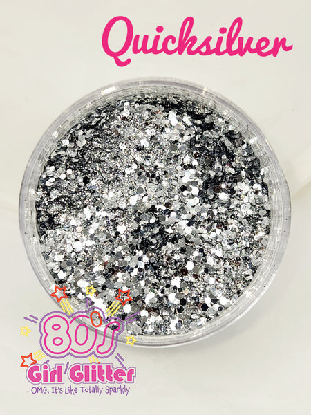 Quicksilver - Glitter - Pure Silver Metallic Chunky Glitter Mix