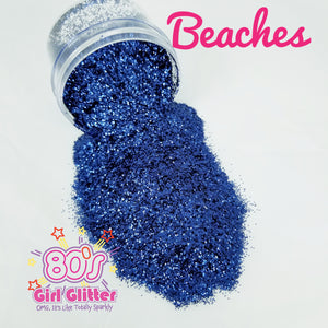 Beaches - Glitter - Navy Blue Glitter - Blue Fine Size Glitter