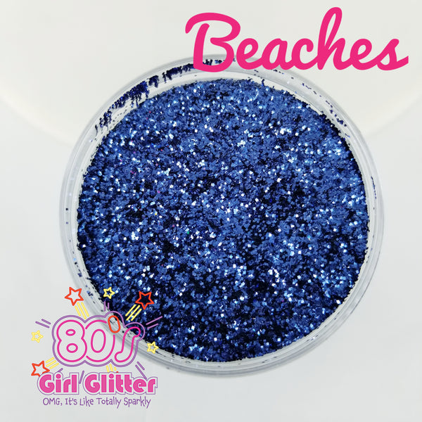 Beaches - Glitter - Navy Blue Glitter - Blue Fine Size Glitter