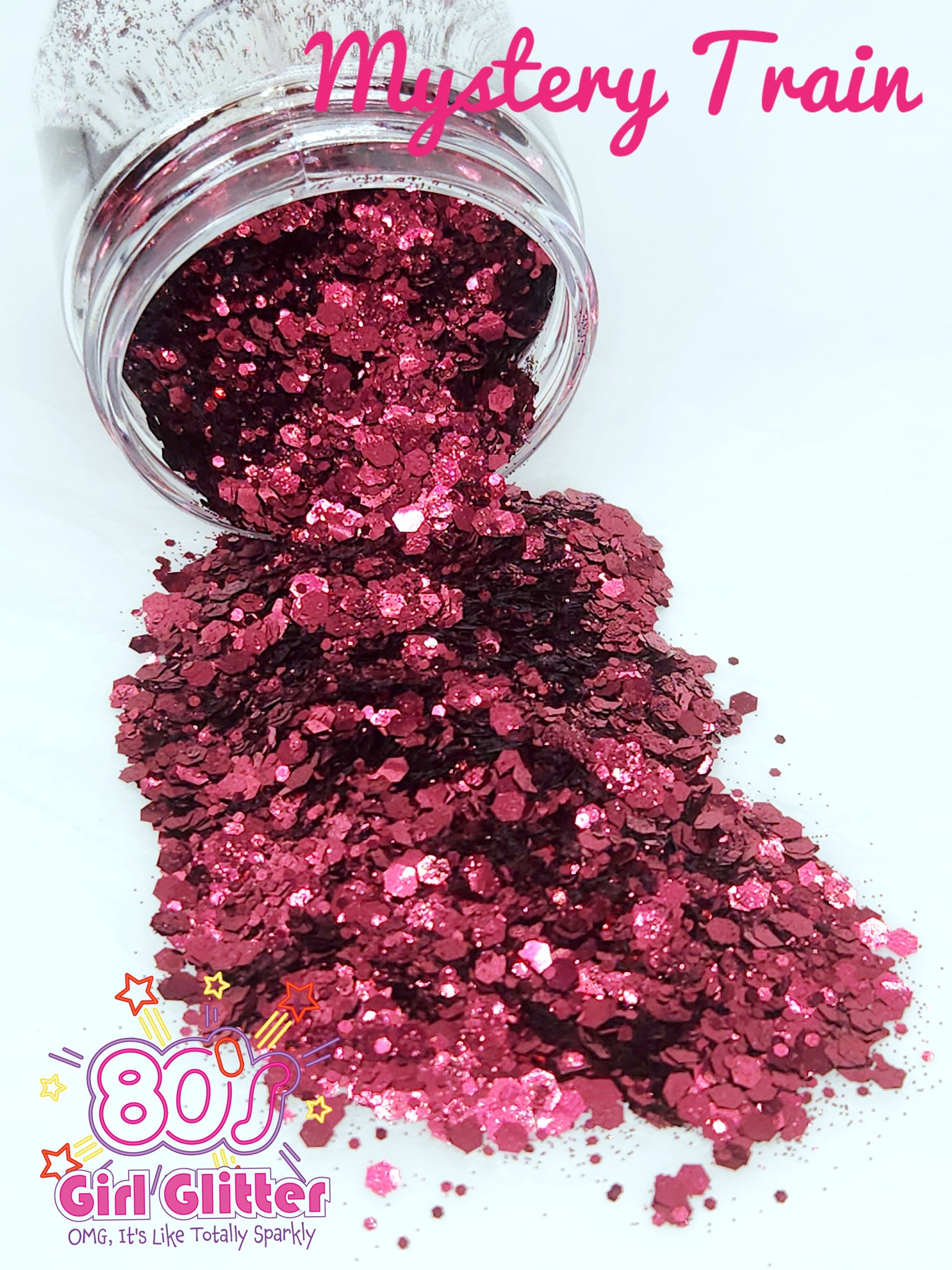 Mystery Train - Glitter - Red Glitter - Maroon Glitter - Maroon Chunky Glitter Mix