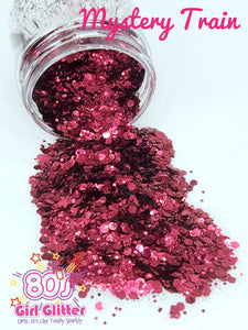 Mystery Train - Glitter - Red Glitter - Maroon Glitter - Maroon Chunky Glitter Mix