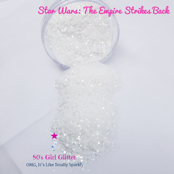 Star Wars: The Empire Strikes Back - Glitter - White Glitter - White Iridescent Chunky Glitter - 80's Girl Glitter