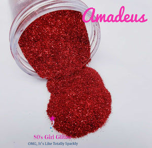 Amadeus - Glitter - Red Glitter - Fire Engine Red Glitter - 80's Girl Glitter