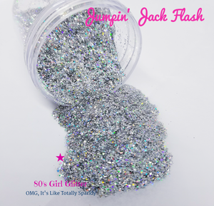 Jumpin' Jack Flash - Glitter - Silver Glitter - Silver Holographic Glitter - Bling Glitter - 80's Girl Glitter