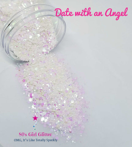 Date with an Angel - Glitter - Pink Glitter - Pink Opalescent Chunky Glitter Mix - 80's Girl Glitter
