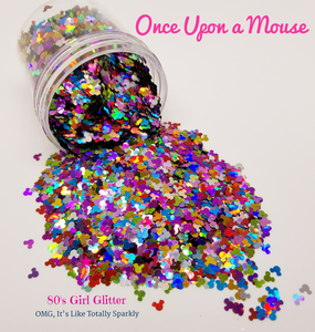 Once Upon a Mouse - Glitter - Glitter Shapes - Mickey Glitter - Mouse Ear Shaped Glitter - 80's Girl Glitter