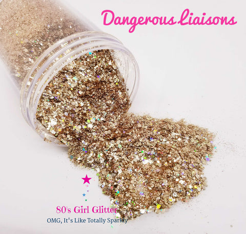 Dangerous Liaisons - Glitter - Gold Glitter - Champagne Gold Holographic Chunky Glitter - 80's Girl Glitter