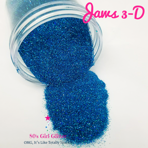 Jaws 3-D - Glitter - Blue Glitter - Blue Holographic Extra Fine Glitter - Loose Glitter - 80's Girl Glitter