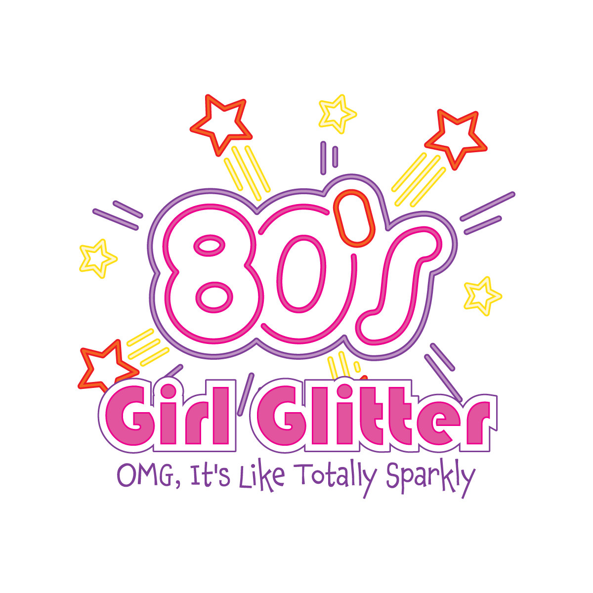 80's Girl Glitter Gift Card