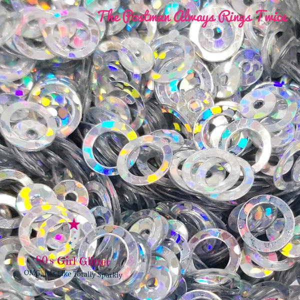 The Postman Always Rings Twice - Glitter - Glitter Shapes - Opalescent Circle/Ring Glitter Shapes