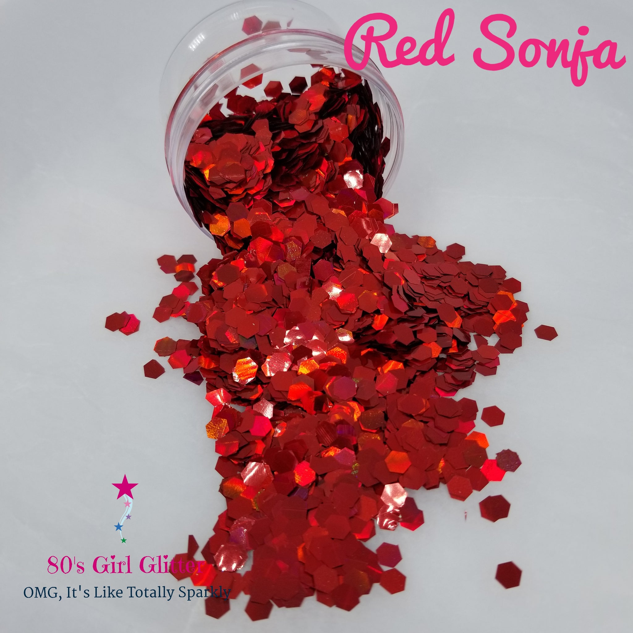 Red Sonja - Glitter - Red Glitter - Large (5mm) Red Holographic Glitter