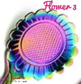 Flower Glitter Spoons - Metal Spoons