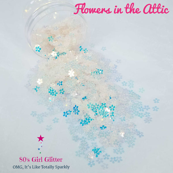 Flowers in the Attic - Glitter - Glitter Shapes - 3-D Holographic Flower Glitter Shapes