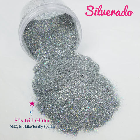 Silverado - Glitter - Silver Glitter - Silver Holographic Extra Fine Glitter - Loose Glitter