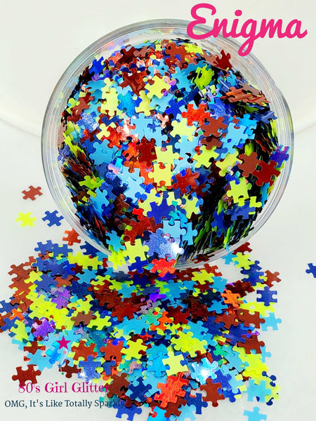 Enigma - Glitter - Puzzle Shaped Glitter - Autism Awareness