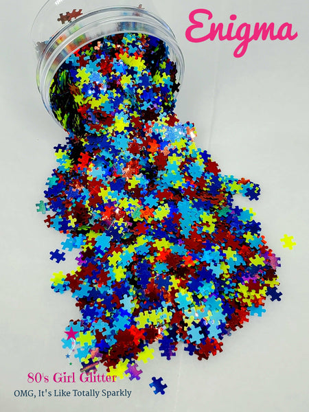 Enigma - Glitter - Puzzle Shaped Glitter - Autism Awareness