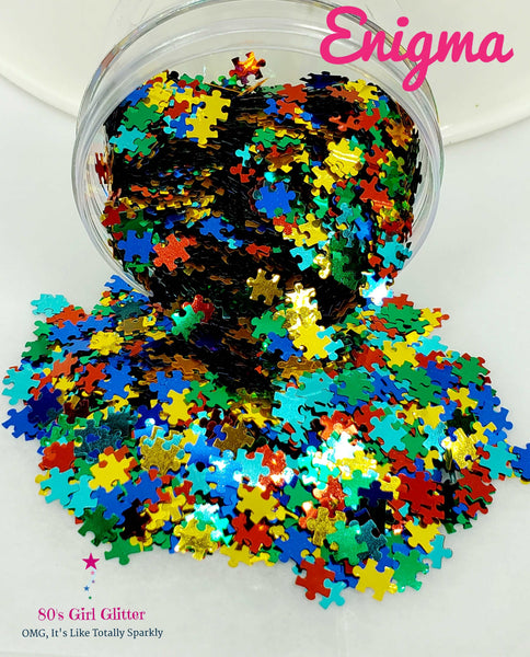 Enigma - Glitter - Puzzle Shaped Glitter - Autism Awareness