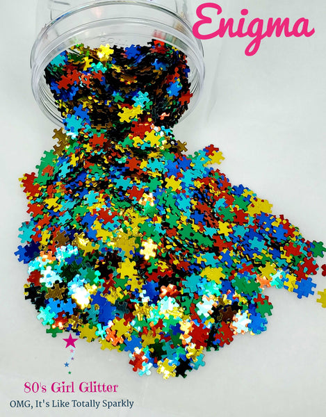 Enigma - Glitter - Puzzle Shaped Glitter - Autism Awareness