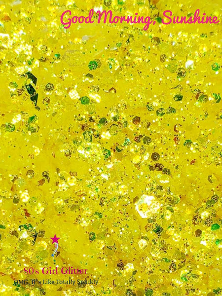 Good Morning, Sunshine - Glitter - Yellow Glitter - Yellow Iridescent Glitter