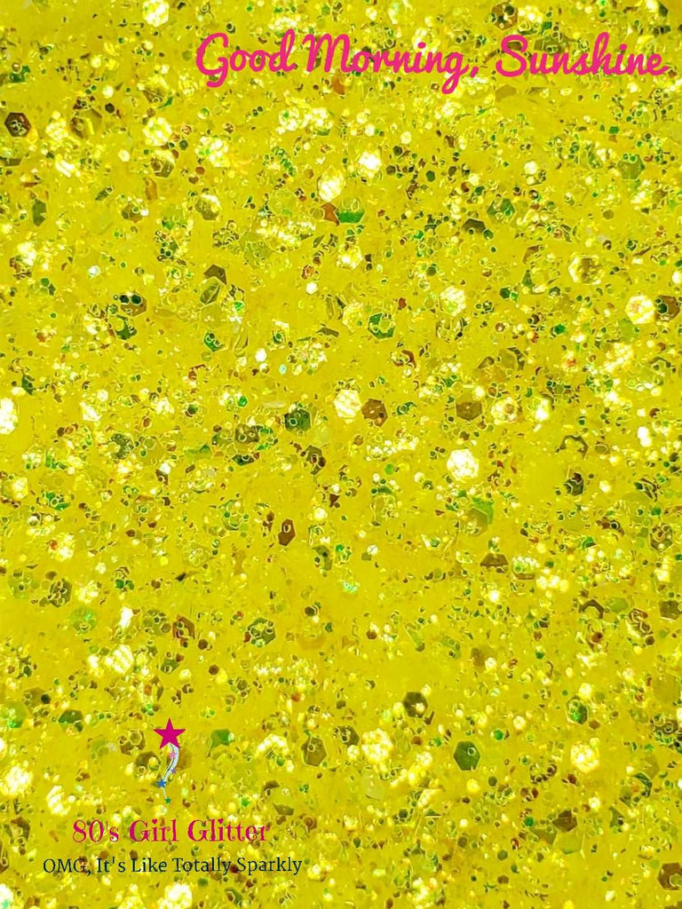 Good Morning, Sunshine - Glitter - Yellow Glitter - Yellow Iridescent –  80's Girl Glitter