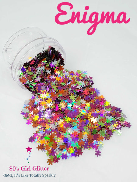 Enigma - Glitter - Puzzle Shaped Glitter - Autism Awareness