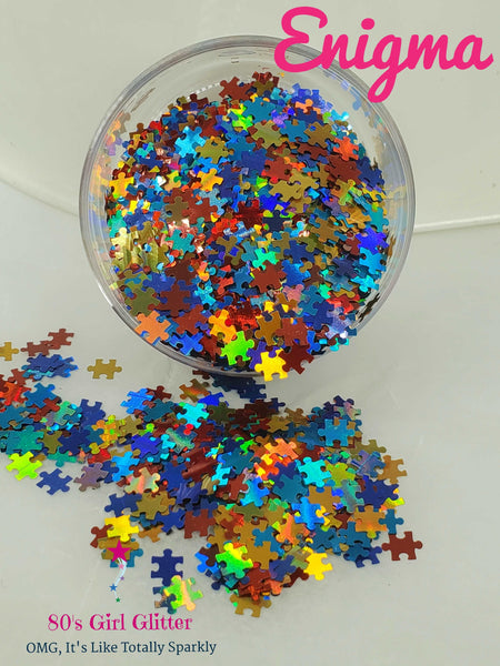 Enigma - Glitter - Puzzle Shaped Glitter - Autism Awareness