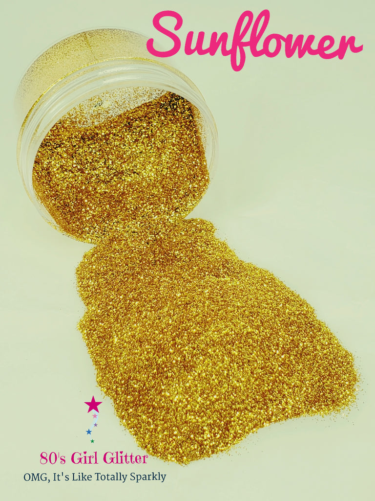 Sunflower - Glitter - Gold Glitter - Golden Yellow Ultra Fine Glitter –  80's Girl Glitter