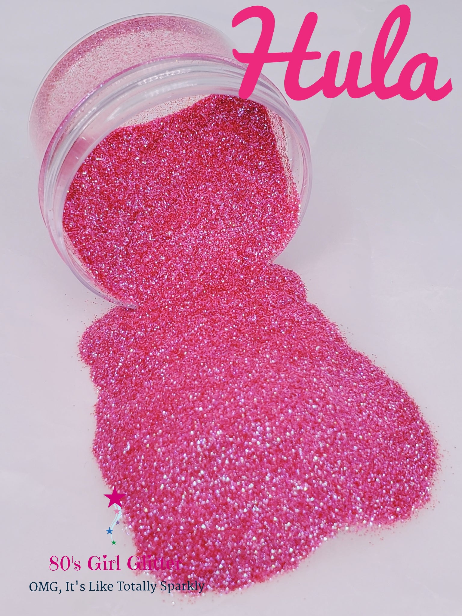 Hula - Glitter - Hot Pink Glitter - Pink Translucent Ultra Fine