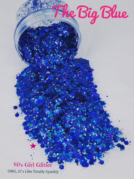 The Big Blue - Glitter - Cobalt Blue Chunky Glitter - Glitter for Tumblers - Glitter for Slime - Nail Glitter