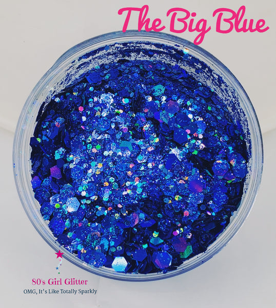 The Big Blue - Glitter - Cobalt Blue Chunky Glitter - Glitter for Tumblers - Glitter for Slime - Nail Glitter