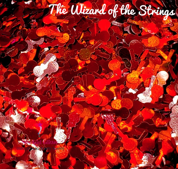 The Wizard of the Strings - Glitter - Glitter Shapes - Guitar Shaped Glitter