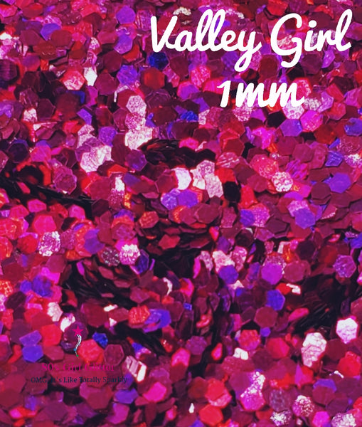 Valley Girl - Glitter - Pink Glitter - Dark Magenta Pink Holographic Glitter