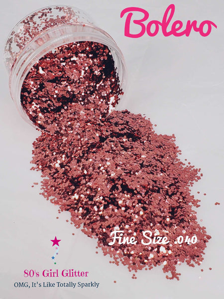 Bolero - Glitter - Dark Rose Metallic Glitter