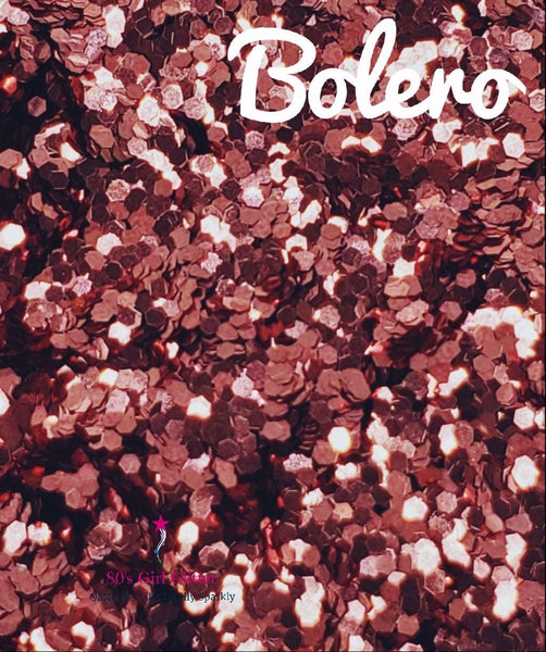 Bolero - Glitter - Dark Rose Metallic Glitter