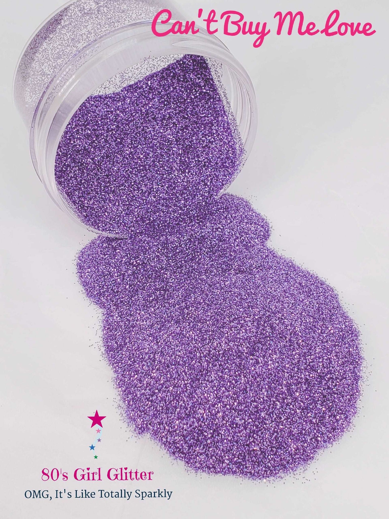 Can't Buy Me Love - Glitter - Purple Glitter - Vintage Purple Holographic Glitter