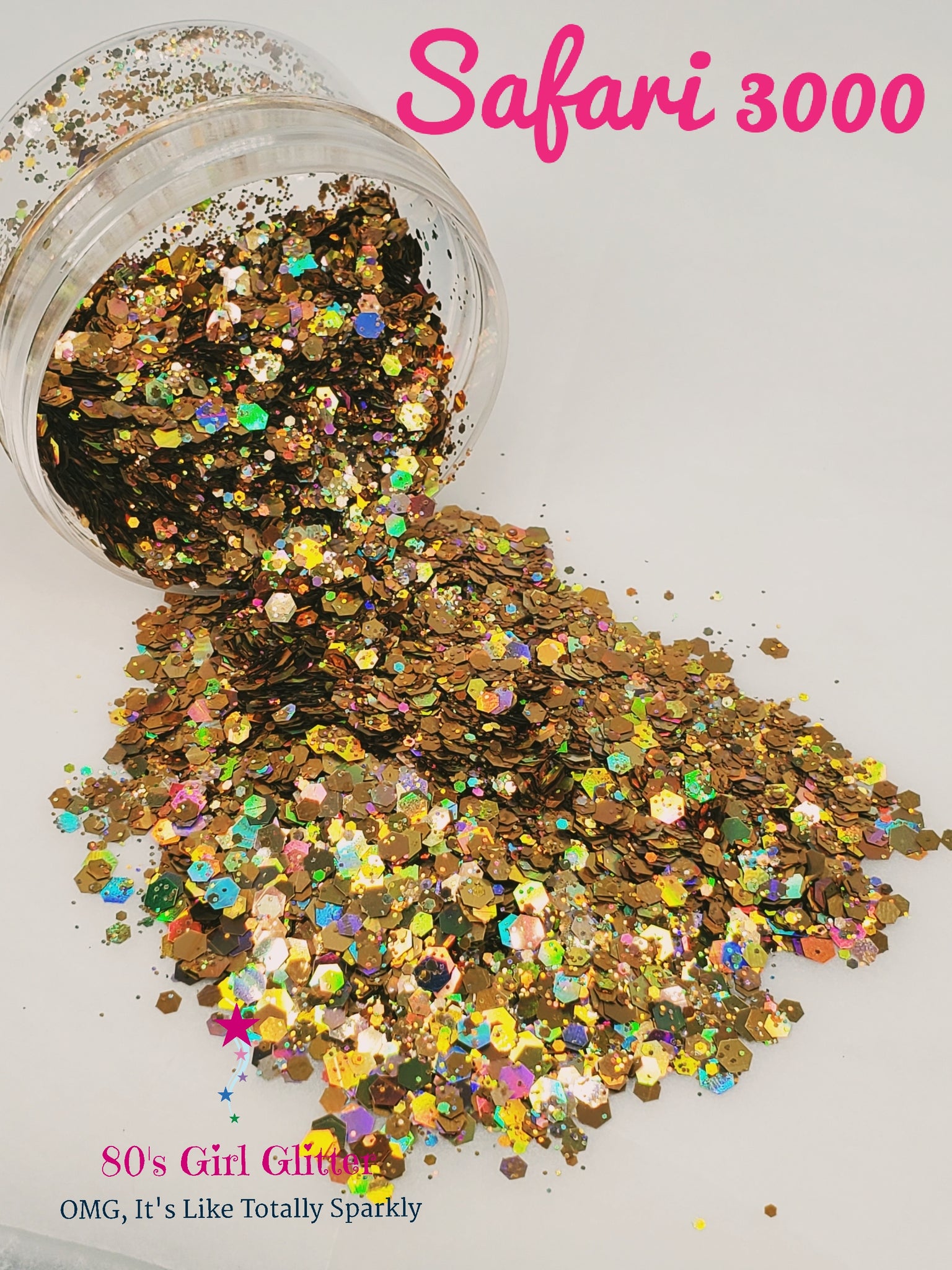 Safari 3000 - Glitter - Dark Gold Holographic Chunky Glitter Mix