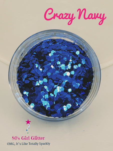 Crazy Navy - Glitter - Blue Metallic Chunky Glitter