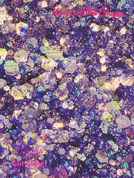 Heart of the Dragon - Glitter - Purple Iridescent Chunky Glitter