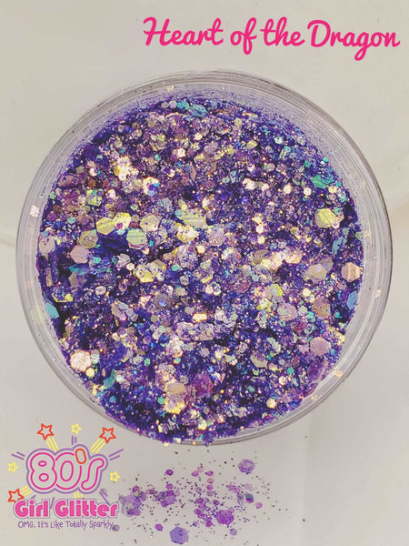 Heart of the Dragon - Glitter - Purple Iridescent Chunky Glitter