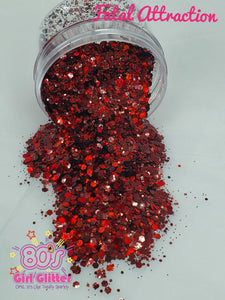 Fatal Attraction - Glitter - Red Glitter - Red Holographic Chunky Glitter