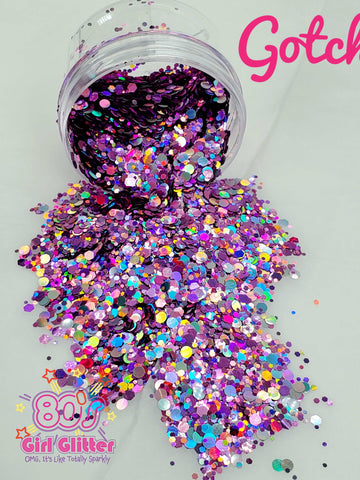 Beetlejuice - Glitter - Purple Fine Glitter Mix with Holographic Gold –  80's Girl Glitter