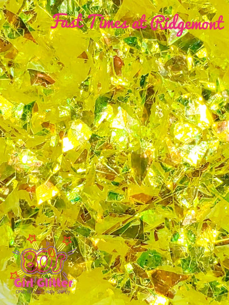 Fast Times at Ridgemont High - Glitter - Yellow Glitter - Iridescent Yellow Glitter Flakes